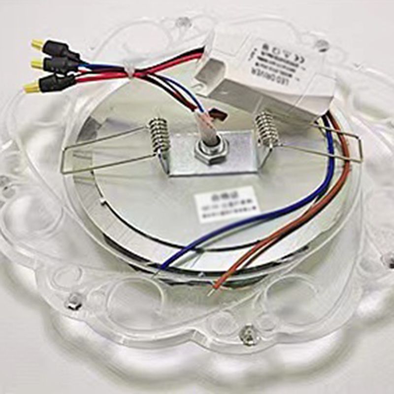 Plafonnier moderne en forme de fleur, plafonnier à 2 lumières en cristal avec trou de 2 à 3.5 pouces de diamètre