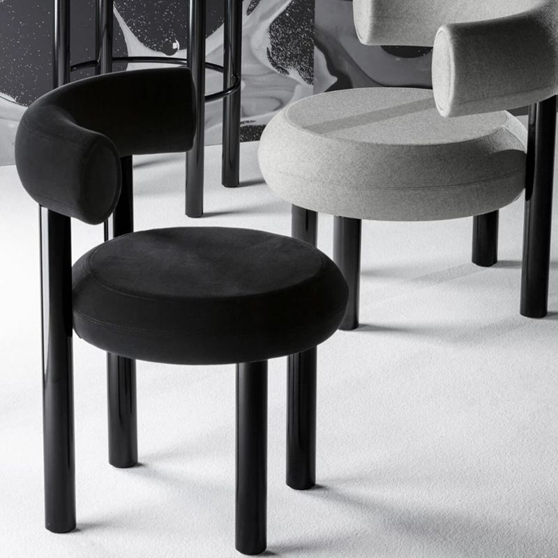 Minimalist Opening Back Dining Side Chair Metal Kitchen Dining Side Chair