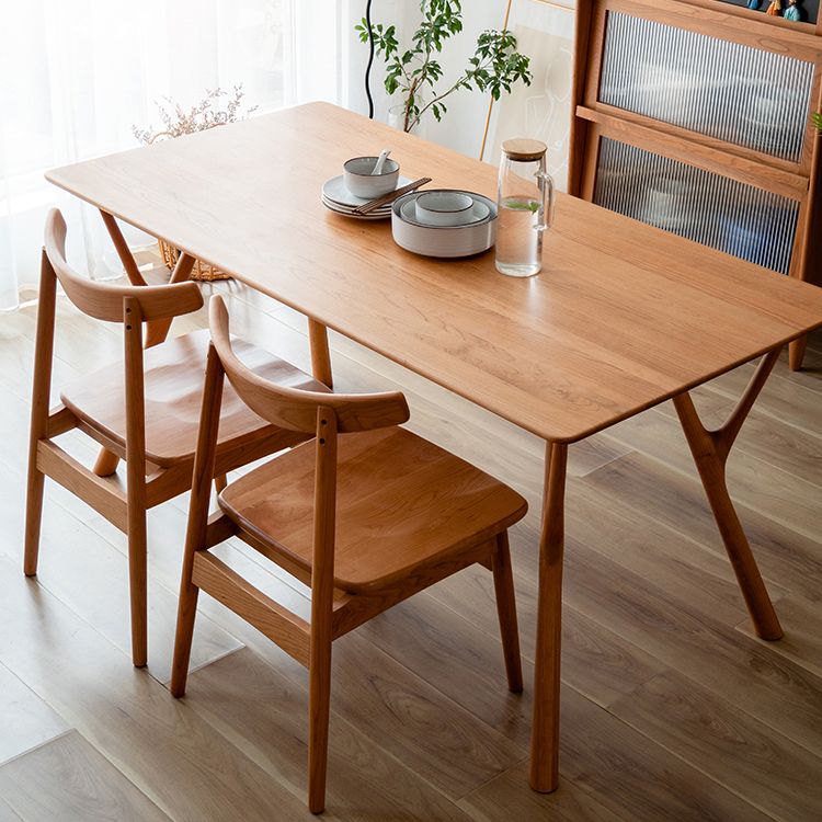 Moderner Stil Rechteck 4 Fuß Hausmöbel Massivholz Esszimmer Sammlung