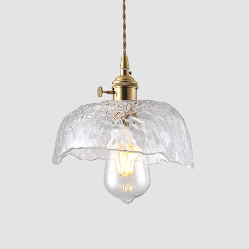 One Head Modern Clear Glass Pendant Light Bedroom Living Room Dining Room Pendant