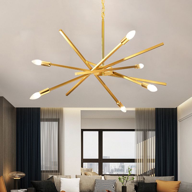 Sputnik kroonluchter lamp Eenvoudige lijnontwerpverlichtingsarmatuur voor woonkamer