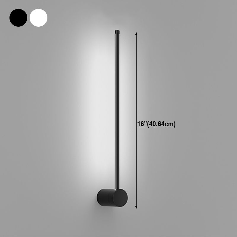 Modern Aluminum Wall Light Minimalist Straight LED Wall Sconce for Living Room