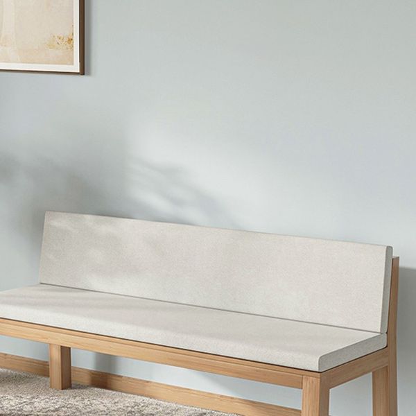 Fabric 2/3-seater Settee Modern Armless Settee with Wood Accents