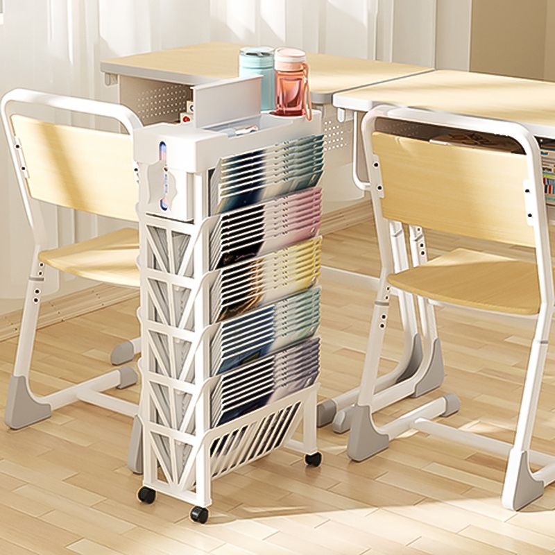 Libreria a 5 scaffali per la scala in plastica contemporanea scaffale di libri