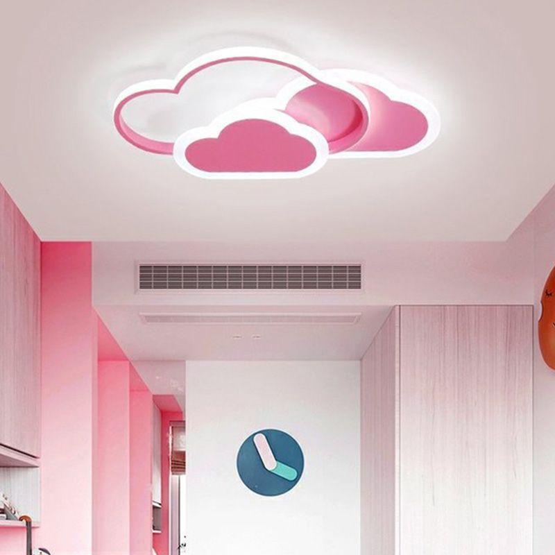 DEL Flush Mount Light Simplicité Metallic Child Room Flush Mount Ceiling Light