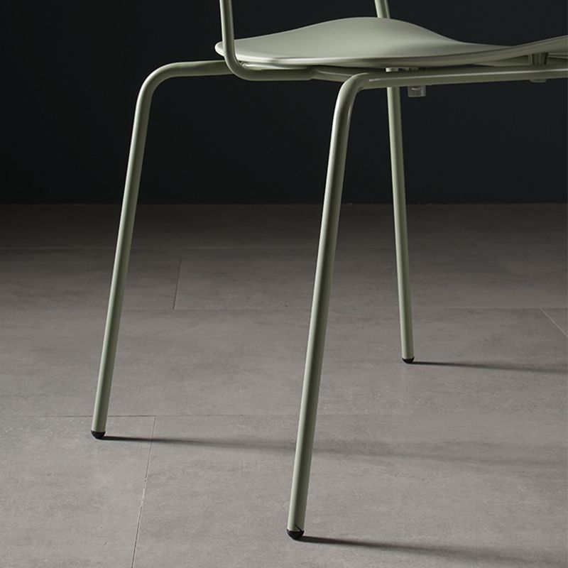 Chaise de salle à manger de style contemporain, chaise d'appoint de cuisine à bras ouvert avec pieds en métal