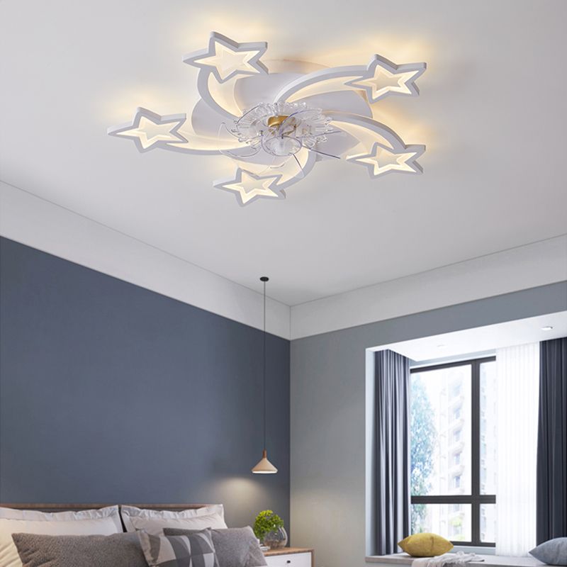 Lampada a ventola del soffitto in metallo Nordico Light Aitura del soffitto con lama a ventola ABS