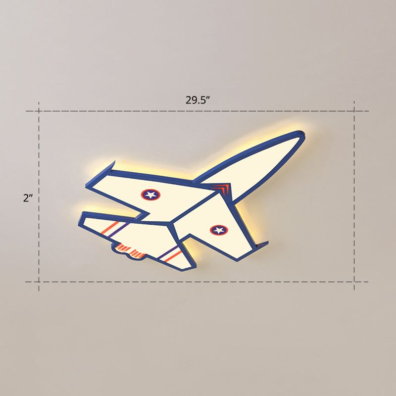 Ultradelgado avión LED luces incrustadas dibujos animados acrílico luces de techo para habitaciones infantiles