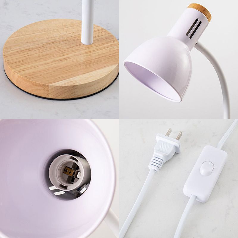 Nordic Torchlight Shade Nightand Lamp Metal 1 tête d'étude de la tête de table Lumière avec évent