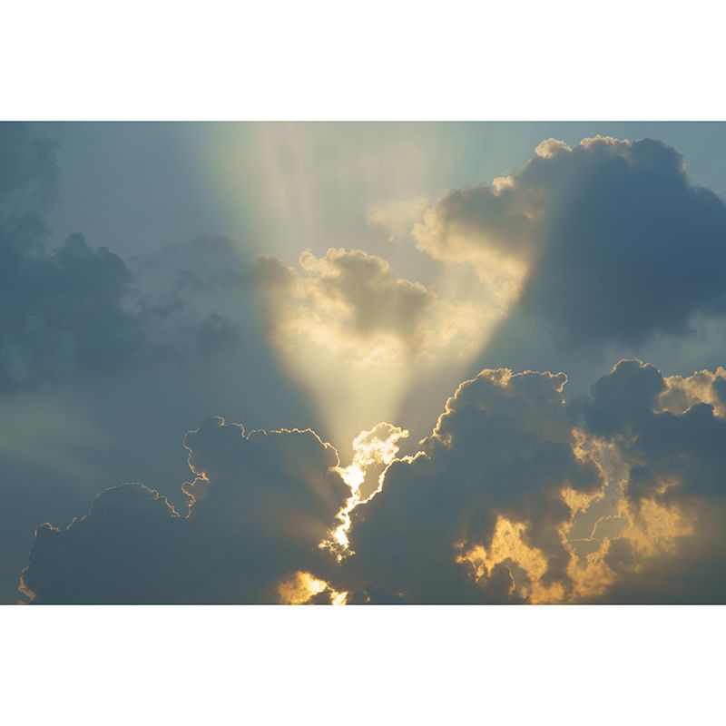 Contemporary Sky Scenery Mural Eco-friendly Home Decor for Sitting Room