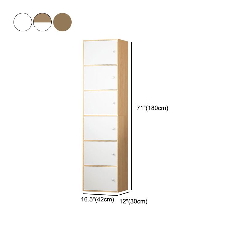 Modern Engineer Wood Bookshelf Closed Back Bookcase with Door for Home Office