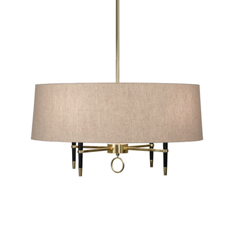 Cilindro sala da pranzo lampadario in tessuto classico tessuto 4 luci di flassia
