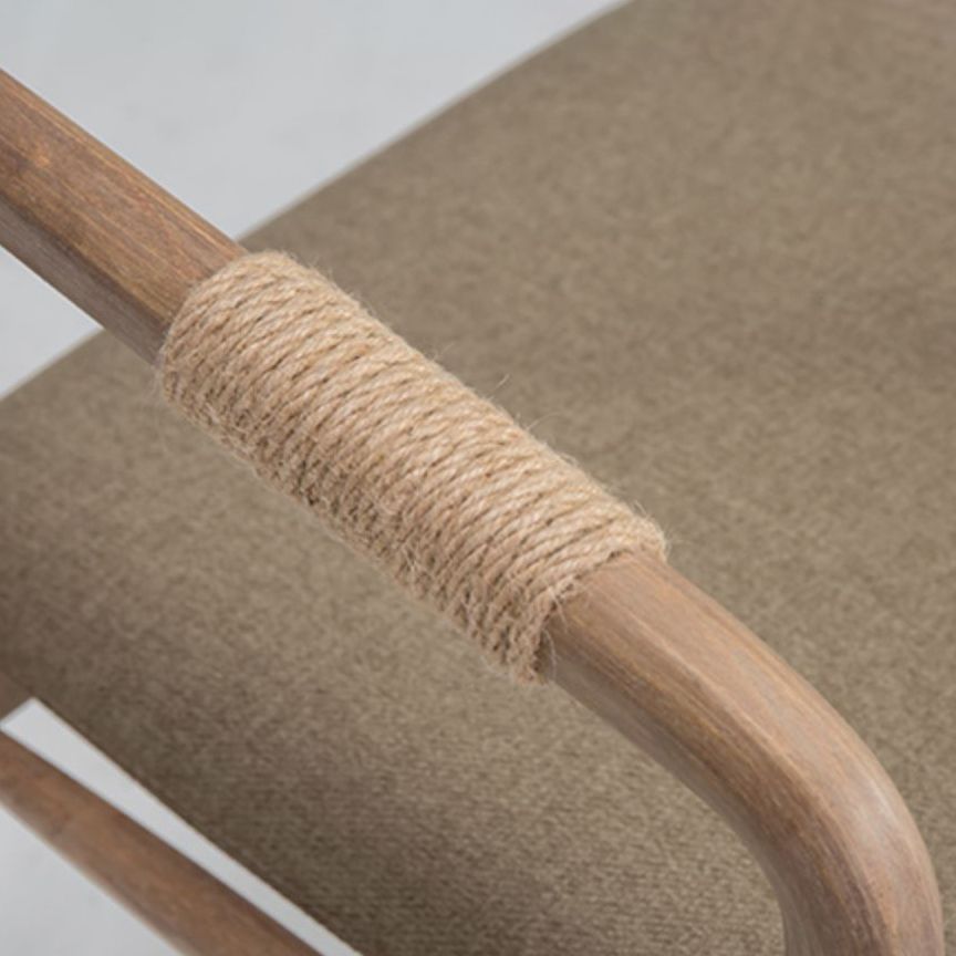 Fauteuil de salle à manger rembourré en bois courbé, chaise simple à dossier ouvert avec pieds en bois