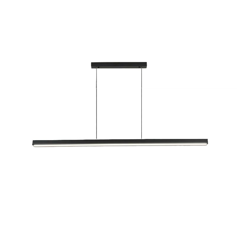 Strip Shape Island Lamp 1-Light LED Island Hanging Lamp with Acrylic Shade for Dining Room