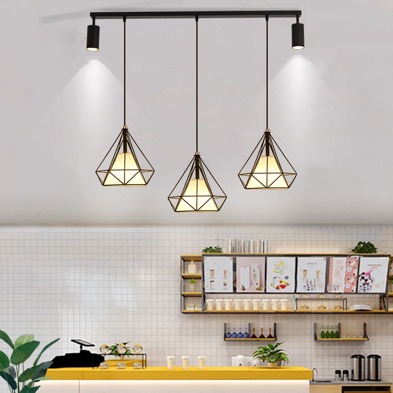 Diamond Island Lights Contemporary Metal Island Lighting Fixture for Kitchen