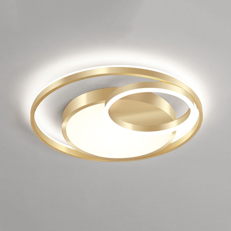 LED-Unterputz-Deckenleuchten, goldene Ring-Deckenleuchte für Schlafzimmer