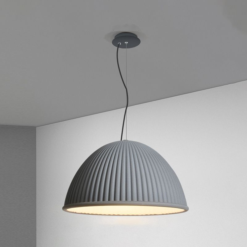 Salle à manger suspendue résine 1 ampoule de style macaron de style macaron en dôme