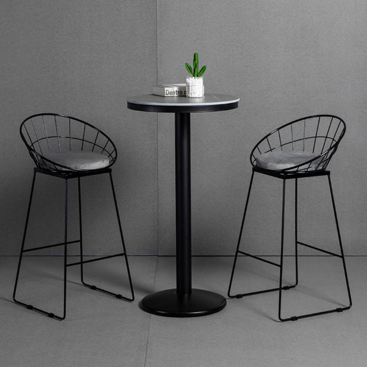 Industrial 1/2/3 Pieces Round Bar Table Set Sintered Stone Bar Table Set for Home Use