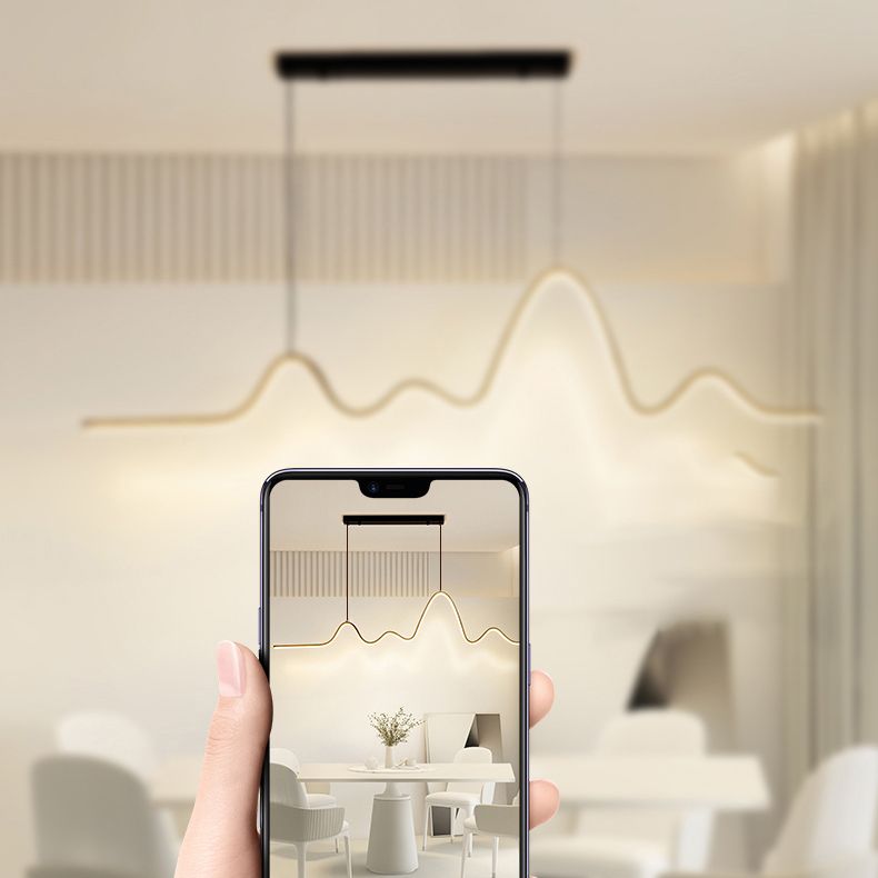 Nordic Minimalist Island Light Modern LED Pendant Lamp Fixture for Dining Room