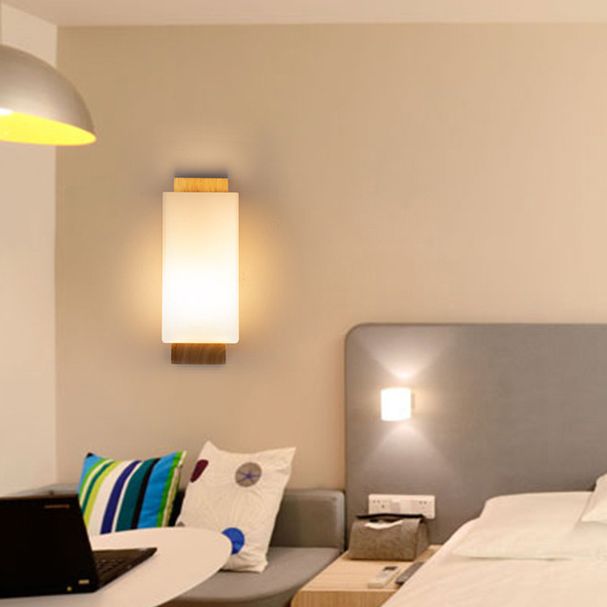 Illuminazione bianca rettangolare con funce muro moderno lampada montata in vetro