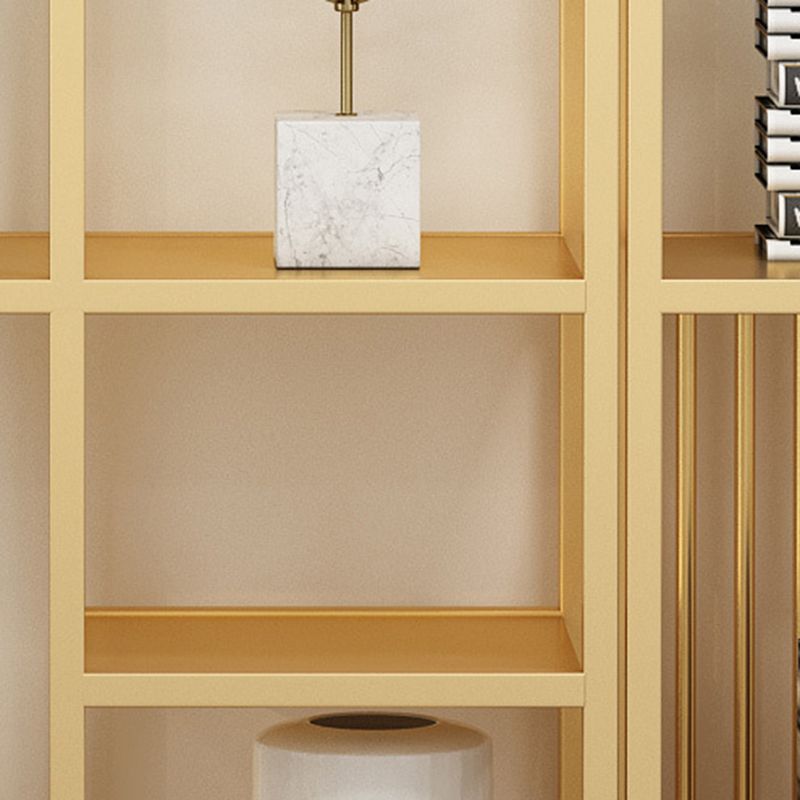 Black and Gold Modern Shelf Bookcase Metal Open Shelf for Home