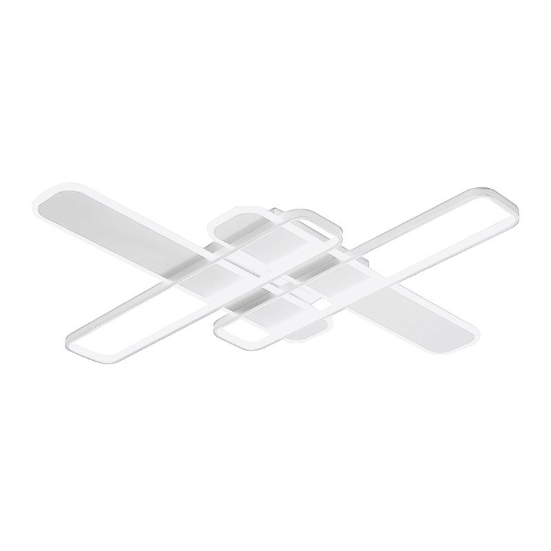 35.5 "/43" W Crossing Rechteck Flushmount Minimal Acryl Wohnzimmer LED Flush Light-Leuchte in Weiß/Schwarz/Gold