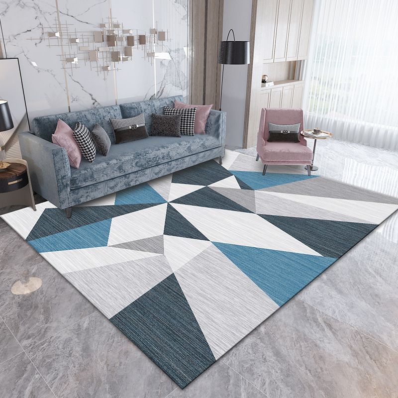 Alfombra de poliéster de patrón de geometría marrón alfombra simplable para sala de estar para sala de estar