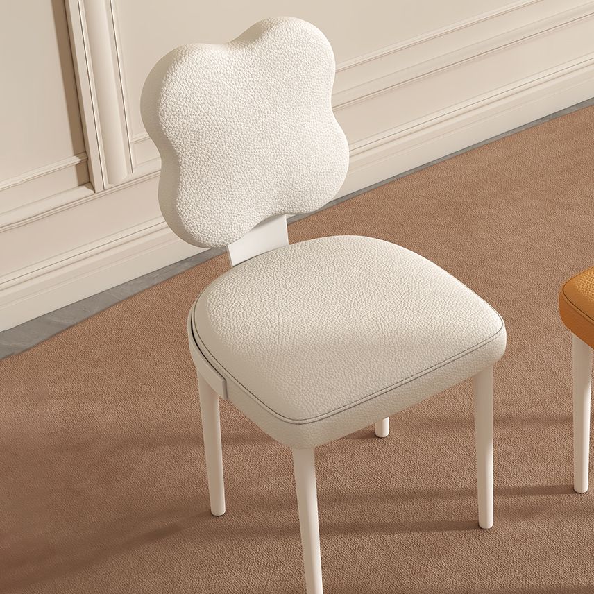 Contemporary Indoor Faux Leather Upholstered Armless Side Dining Chair