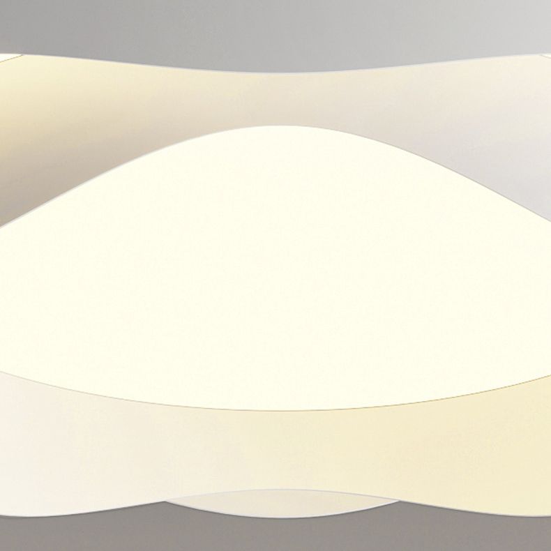 Metal Flush Mount Geometric Contemporary Flush Light in White