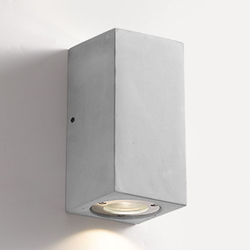 Waterproof Cement Wall Light Fixture Modern Style Wall Sconce Light in Gray
