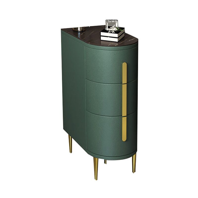 9.8" W X 23.6" H Modern Side Table with Four Gold Metal Legs