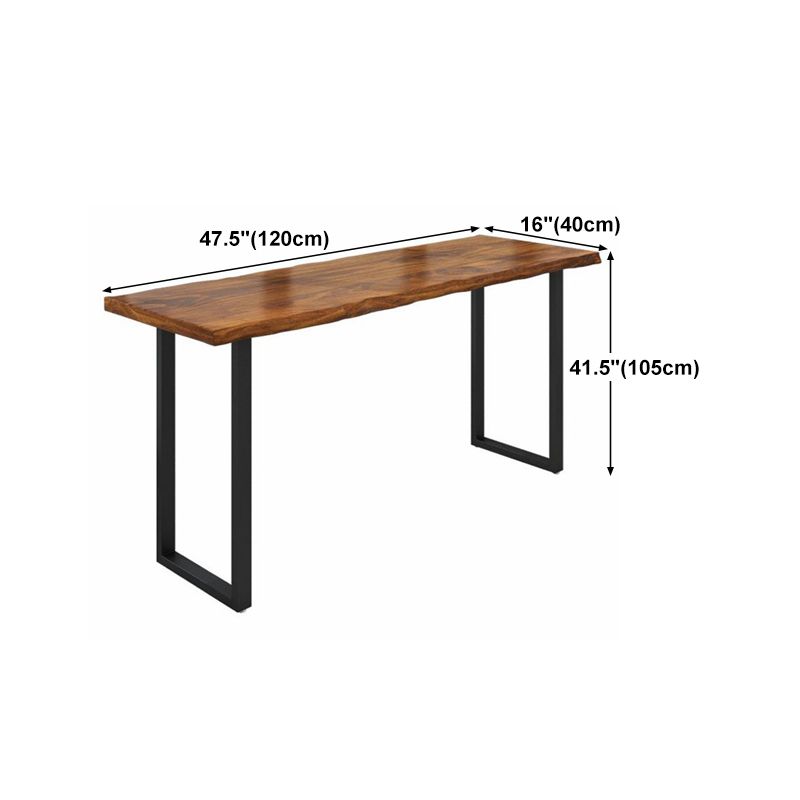 Solid Wood Bar Dining Table Industrial Bar Dining Table with Sled Base