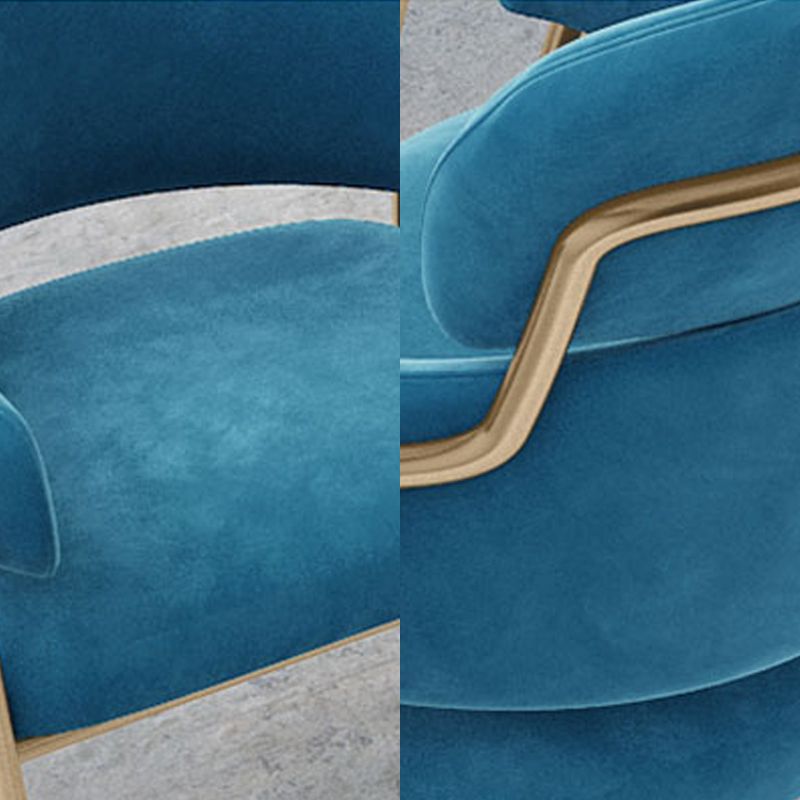 Sillas de comedor con brazo de terciopelo Glam, silla de comedor de metal para uso en restaurantes