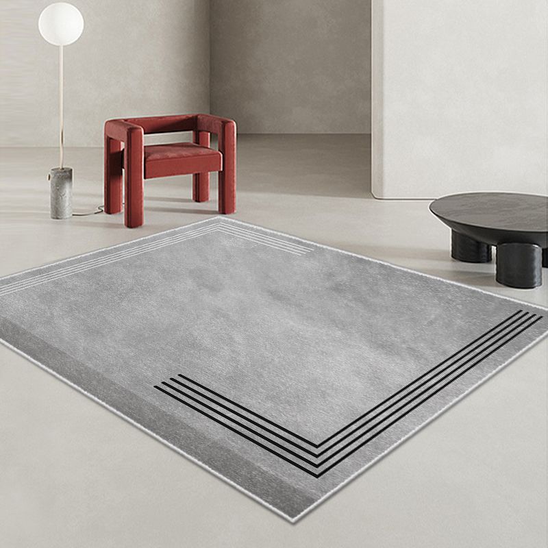 Chic Modern Area Rug Geometric Pattern Polyester Area Carpet Non-Slip Backing Rug for Living Room