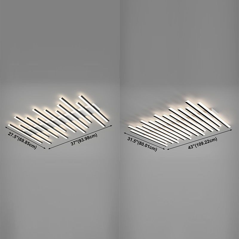 Éclairage encastré linéaire moderne LED plafonnier encastré avec abat - jour acrylique