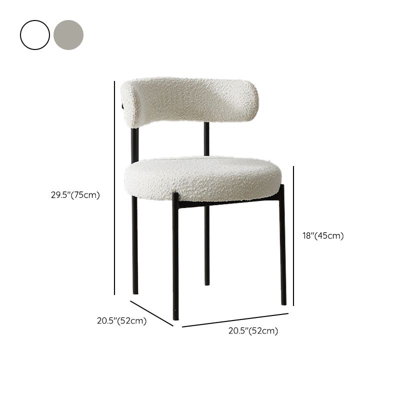 Contemporary Dining Accent Chair Armless Chair with Upholstered
