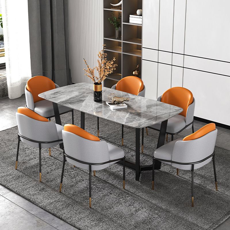 Modern Dining Set Stone 1/5/6/7 Pieces Dining Furniture for Indoor