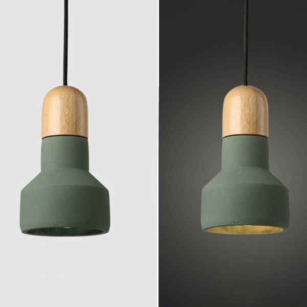 Pendant le pendentif en ciment à tête simple contemporain pour la salle d'étude du bar