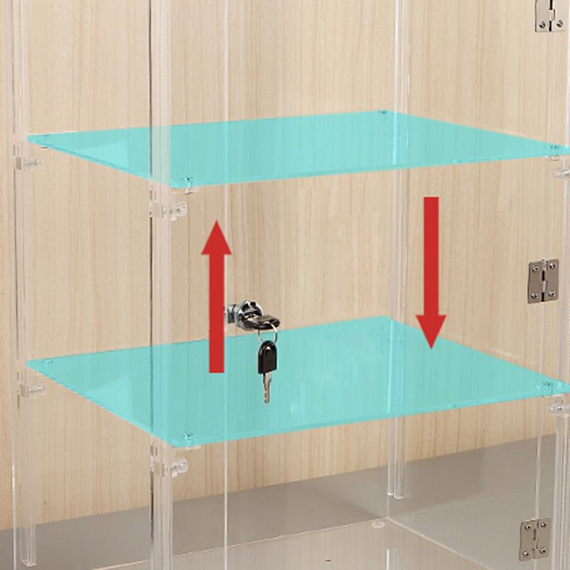 Modern Acrylic Display Stand Clear Display Cabinet with Adjustable Shelves