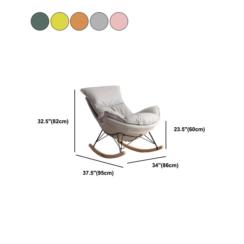 Faux Leather Gorgeous Rocking Chair Removable Cushions Rocker Chair for Living Room