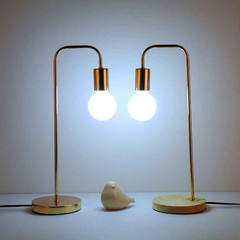 Modern Style Unique Shape Table Lamp Metal Single Light Table Light