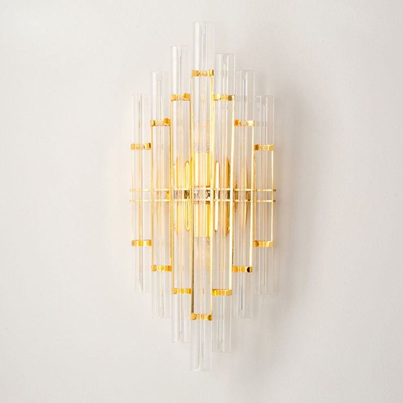 Modern Wall Sconce Light Simple Wall Light Fixture with Crystal Shade for Bedroom