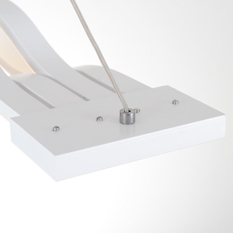 Luce a led bianche acriliche in moderna luce a sospensione lineare in stile in stile conciso per sala da pranzo