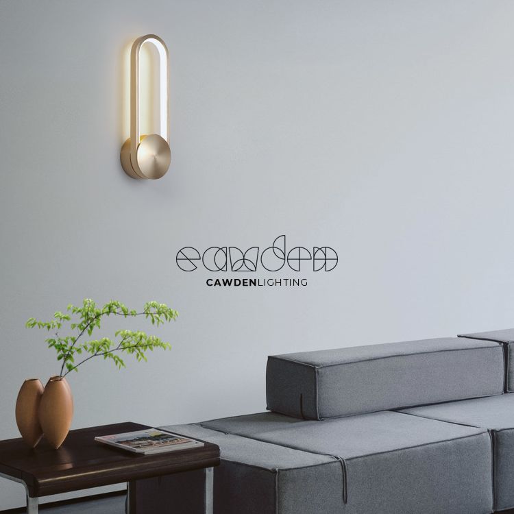 Accesorios de iluminación ovalos de pared ovalados modernos rotativos con luces de apliques de metal con sombra de gel de sílice