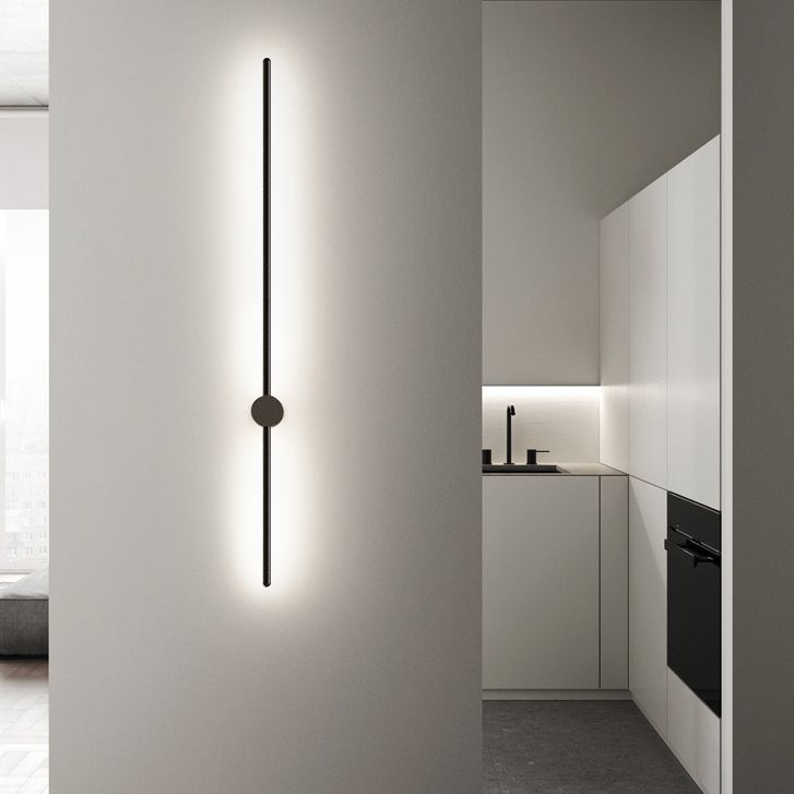 Soggiorno LED SCONCE LUMINA ALLA LAMA NORME NORME NORME MONTO MONTO CON OMBIO DI METALE LINEA
