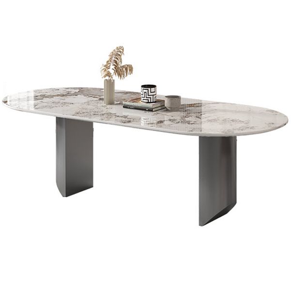 Minimalist Design 1/4/5/7 Pieces Furniture Oval Sintered Stone Top Dining Room Table Set