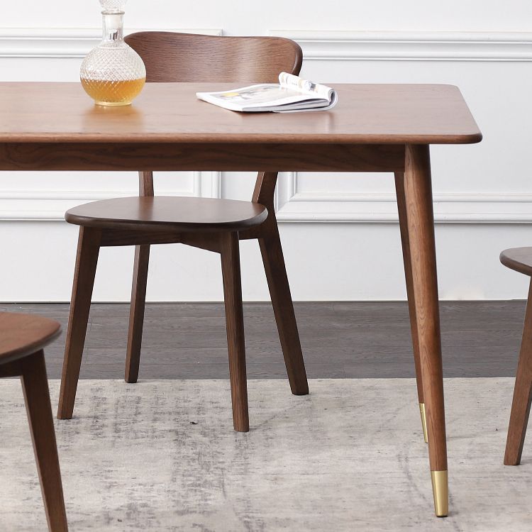 Mesa de comedor de madera rectangular mesa blanca moderna en la naturaleza con 4 patas