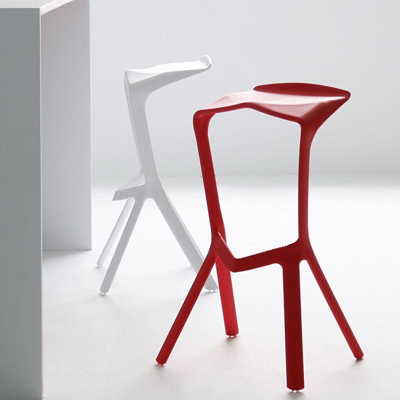 Modern Armless Bar Height Stool Plastic Bar Stool for Living Room