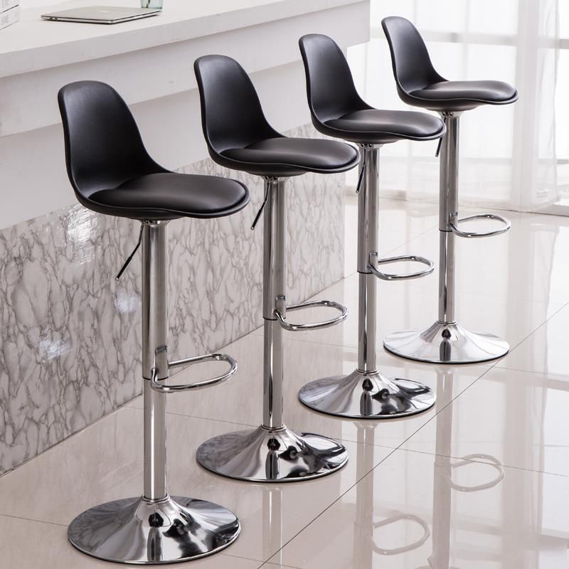 Modern Style Single Bar-stool with Adjustable Height Bucket Seat for Counter Kitchen