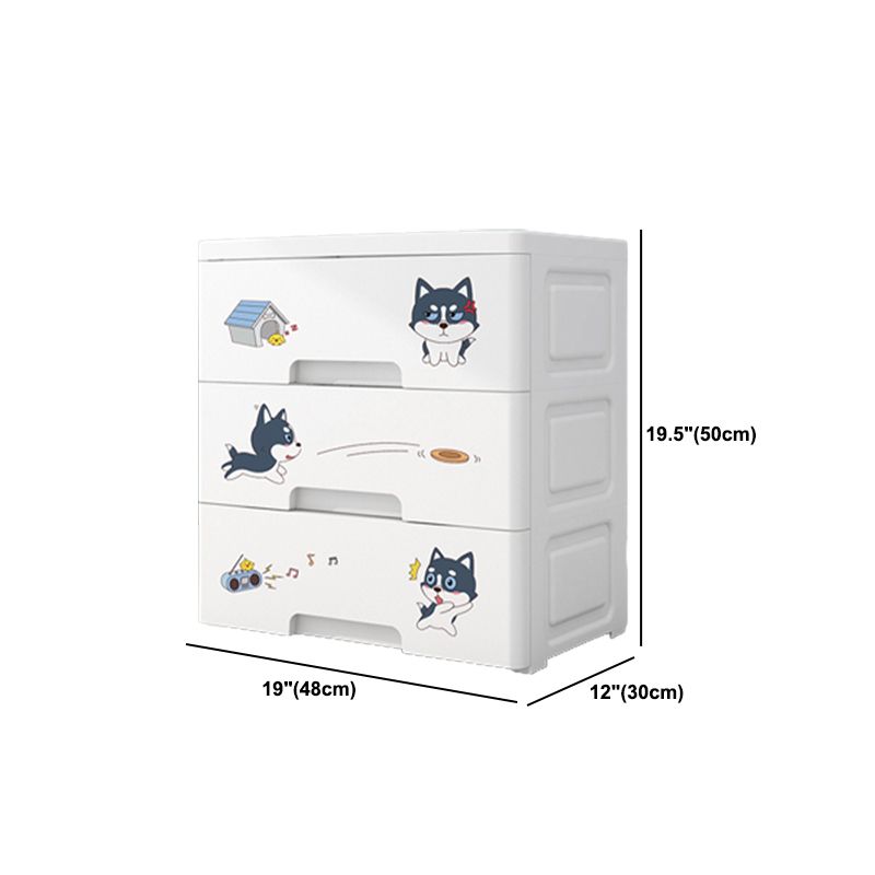 Contemporary Non-Hanging Armoire Plastic Bedroom Wardrobe Closet